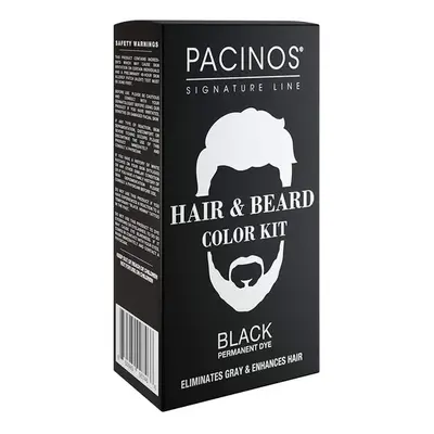 PACINOS Hair & Beard Color Kit - Black 30 + 30 ml