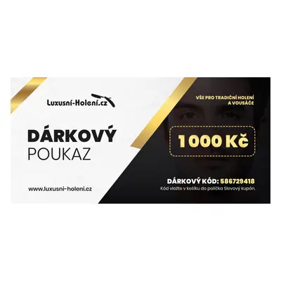 Luxusní-holení.cz Dárkový poukaz v hodnotě 1000 Kč