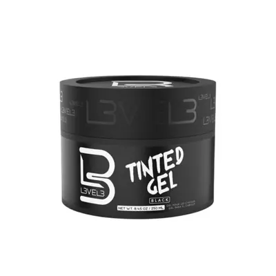 L3VEL3 Tinted Gel Black černý gel na vlasy 250 ml