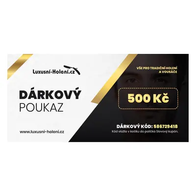 Luxusní-holení.cz Dárkový poukaz v hodnotě 500 Kč