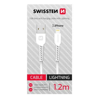 Datový kabel USB / lightning (bílý, 1,2m)