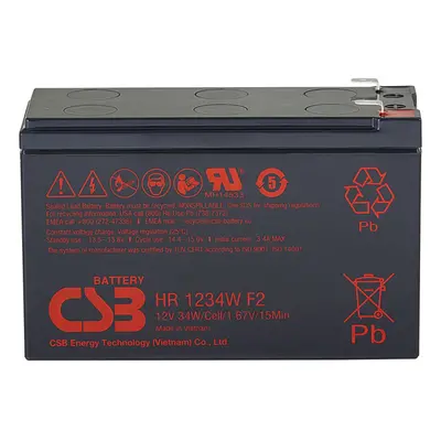 Záložní akumulátor CSB HR1234W F2 12V, 9Ah, 130A