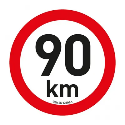 Samolepka omezení rychlosti 90km/h (20 cm)