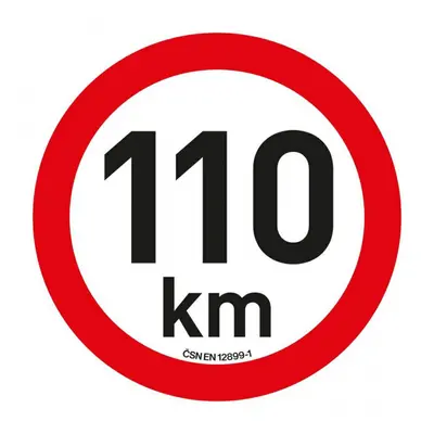 Samolepka omezení rychlosti 110km/h (20 cm)