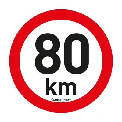 Samolepka omezení rychlosti 80km/h (20 cm)