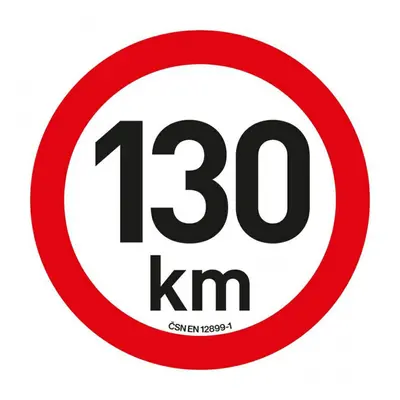 Samolepka omezení rychlosti 130km/h (20 cm)