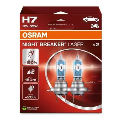 Autožárovky H7, 12V, 55W, PX26d, Night Breaker Laser (2ks)