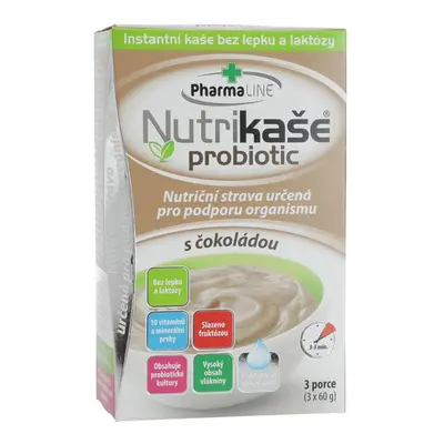 PharmaLINE Nutrikaše probiotic s čokoládou, 3x 60 g