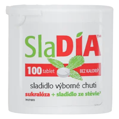 SlaDIA sladidlo Sukralóza sladidlo zo Stevie, 100 tablet