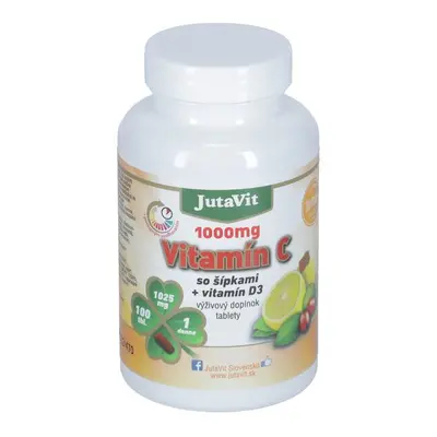 JutaVit Vitamín C se šípkami + vitamín D3, 100 tablet