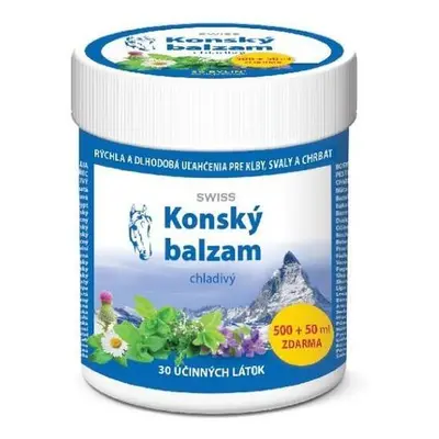 Koňský balzám SWISS chladivý, 500 + 50 ml