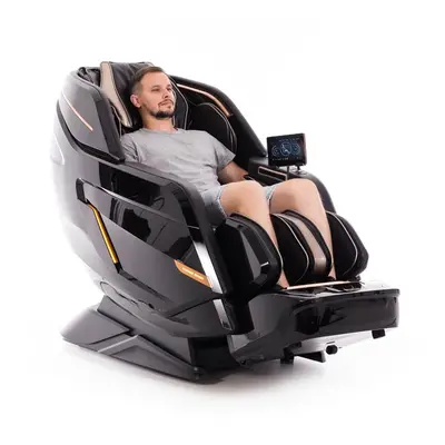 Masážní elektrické křeslo LUX 4D MASSAGER, černozlaté