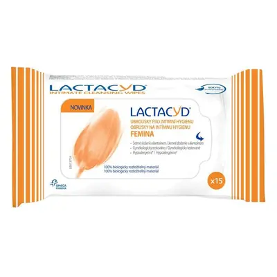 Lactacyd Femina ubrousky pro intimní hygienu, 15 ks