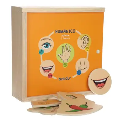 Didaktická hra a puzzle 2v1 Humanico Smysly od Beleduc