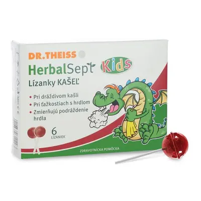 Lízátka HerbalSept Kids Kašel, 6 ks