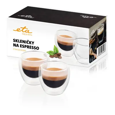 Skleničky na espresso ETA 4181 91000 / 2 x 80 ml / sklo