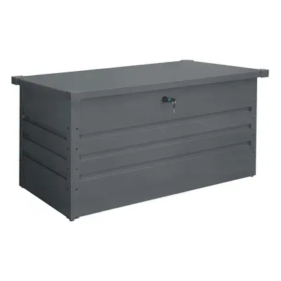 Kovový zahradní úložný box BestBerg ZBK-400A / 400 l / 132 x 62 x 62 cm / šedá