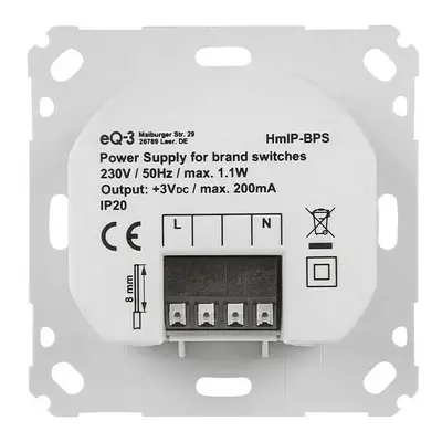 Napájecí zdroj Homematic IP HmIP-BPS-2 / 230 V / bílá