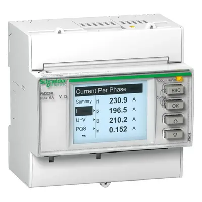 3fázový elektroměr Schneider Electric PowerLogic METSEPM3200 / LCD / 128 x 96 px