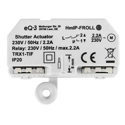 Roletový spínač Homematic IP HmIP-FROLL / bezdrátový / podomítkový / IP20 / 2,2 A / 230V/50Hz / 