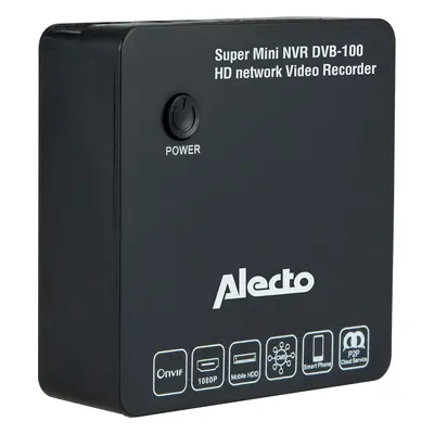 Síťový videorekordér Alecto DVB-100 Super Mini pro 4 kamery / Wi-Fi / černá