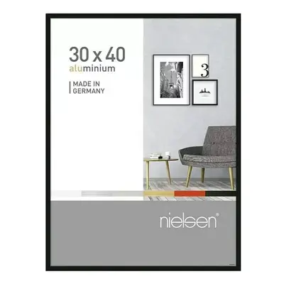 Fotorámeček Nielsen / hliník / sklo / 30 x 40 cm / černá