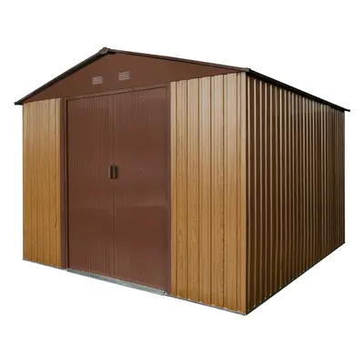 Zahradní domek EmaHome ZDB-9D / 9 m² / 278 x 323 x 215 cm / červené dřevo/hnědá