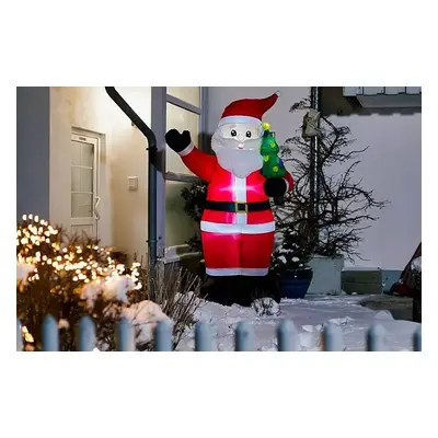 German LED nafukovací vánoční dekorace Santa Claus / 12 W / výška 245 cm / venkovní i vnitřní / 