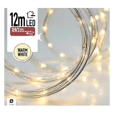 German Světelný LED řetěz / 120 mikro LED / 9 m / 8 funkcí / venkovní i vnitřní / teplá bílá Var