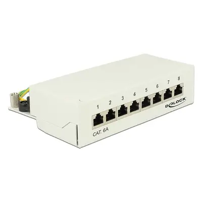 Rozvaděč Delock Patch Panel pro nástěnnou montáž RJ-45 X 8 / světle šedá RAL 7035 Varianta: ivi0