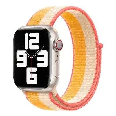 Provlékací sportovní řemínek pro Apple Watch 45/44/42 mm oranžová / žlutá / bílá Varianta: ivi1