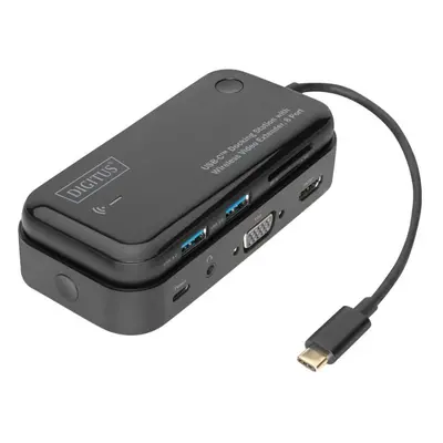 Dokovací stanice DIGITUS DA-70890 / 8 portů / USB-C / černá Varianta: ivi1