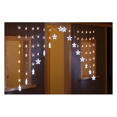 Světelný LED závěs Tarrington House / 136 LED / 250 x 120 cm / venkovní i vnitřní / studená a te