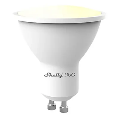 LED žárovka Shelly Duo GU10 / Wi-Fi / 2700-6500K / 5 W / 400 lm / dosah až 50 m / teplá bílá / s