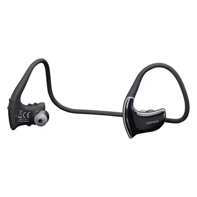 Bezdrátový headset s integrovaným MP3 přehrávačem Lenco BTX-750BK / dosah 10 m / 2,4 GHz / IPX4