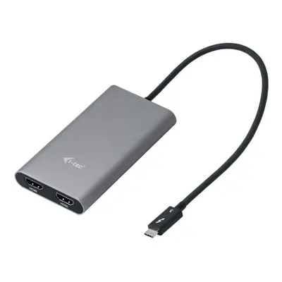 Redukce i-tec Thunderbolt 3/2x HDMI / TB3DUAL4KHDMI / šedá Varianta: ivi1