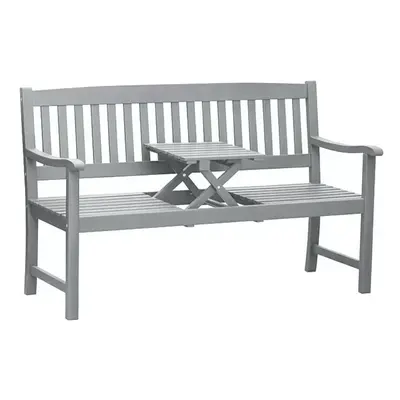 German Zahradní lavice / integrovaný skládací stolek / dřevo / délka 150 cm / světle šedá Varian