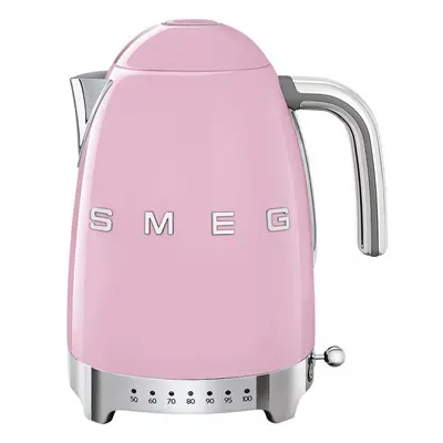 Rychlovarná konvice Smeg 50's style KLF04PKEU / regulace teploty / 1,7 l / 2400 W / pastelově rů