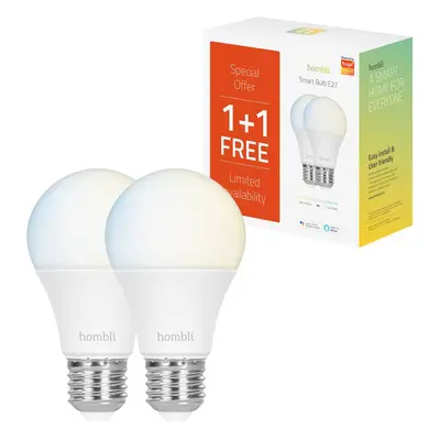 Chytrá LED žárovka Hombli Smart Bulb CCT HBPP-0101 / Wi-Fi / E27 / 2 ks / bílá Varianta: ivi2