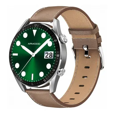 Chytré hodinky ARMODD Silentwatch 5 Pro / Bluetooth / 1,5" (3,8 cm) IPS displej / stříbrná/hnědá