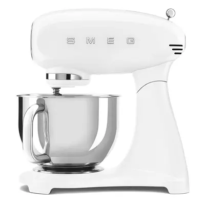 Kuchyňský robot Smeg 50's style SMF03WHEU / 800 W / 4,8 l / 10 rychlostí / nerezová nádoba / bíl