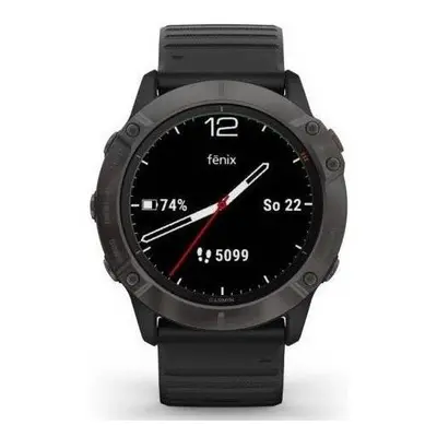 Chytré hodinky Garmin fenix 6X PRO Solar / 1,4" (3,5 cm) barevný displej / 32 GB / Bluetooth / č