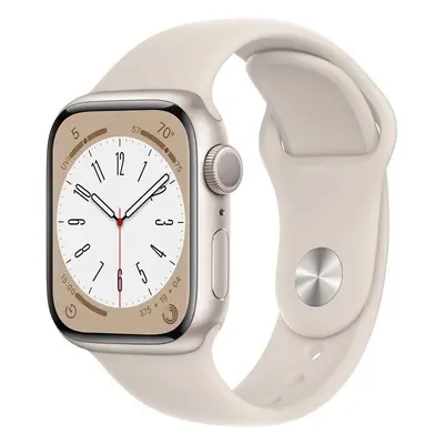 Chytré hodinky Apple Watch Series 8 (MNP63CS/A) / 41 mm / 32 GB / GPS / Starlight Varianta: ivi2