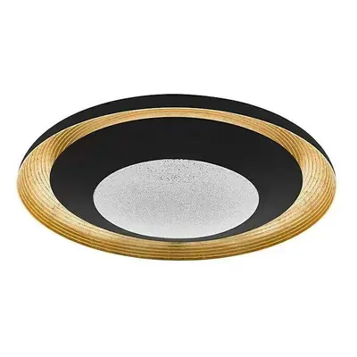 Kulaté stropní LED svítidlo Eglo Canicosa 2 / O 49,5 cm / 24,5 W / černá/zlatá Varianta: ivi0