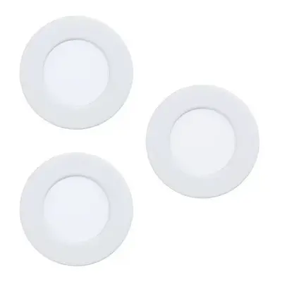 Vestavné LED svítidlo Eglo Fueva 5 / 3x 2,7 W / IP20 / O 8,6 cm / ocel / plast / teplá bílá / bí