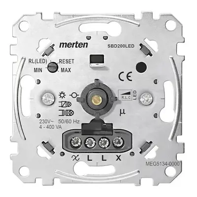 Mechanizmus univerzálního LED stmívače Merten MEG5134-0000 / 4 W - 200 W / 230 V Varianta: ivi1