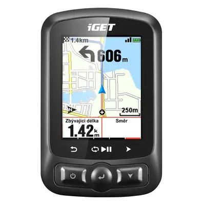 Cyklopočítač s GPS iGET C250 / 2,2" (5,6 cm) barevný displej / 320 × 240 px / 4 GB / GPS / černá