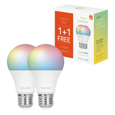 Chytrá LED žárovka Hombli Smart Bulb RGB + CCT HBPP-0102 / Wi-Fi / E27 / 2 ks / vícebarevná Vari