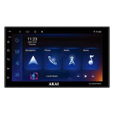 Autorádio Akai CA-2DIN7064A / 140 W / 2GB/32GB / 7" (17,8 cm) displej / černá Varianta: ivi1