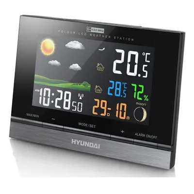 Meteorologická stanice Hyundai WS 2303 / LCD displej / 30 m / -20 až +50 °C / vnitřní i venkovn